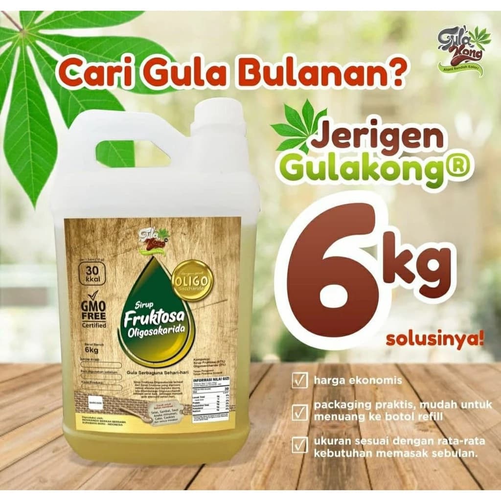 Gula Sehat Gula Singkong Cair (Gulakong) Diabetic — 2,7kg