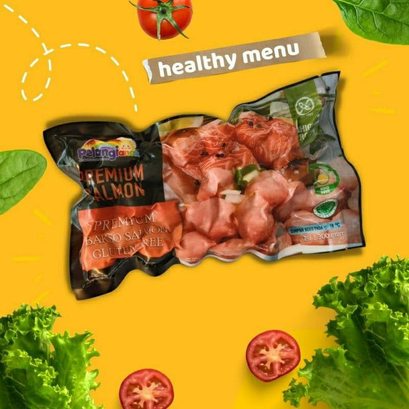 Bakso Salmon Pelangi Frozen Food Gluten Free