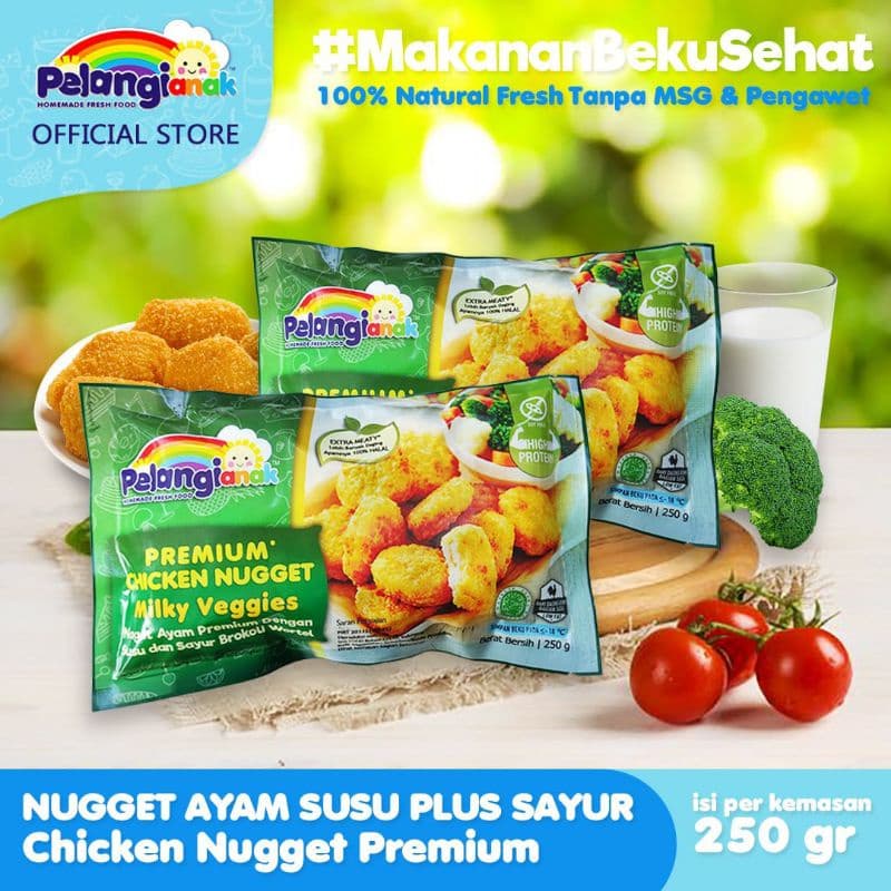 Chicken Nugget milky veggie pelangi food