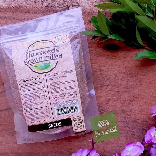 Flaxseeds Brown Gluten Free Makanan Diet Sehat Trio Natural