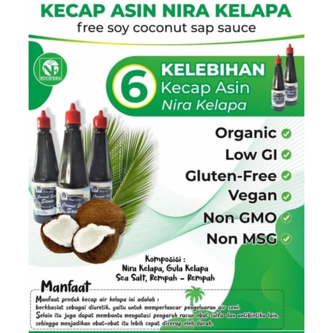 Kecap Asin Nucifera Coconut Sap Sauce — NUCIFERA ASIN 135ML