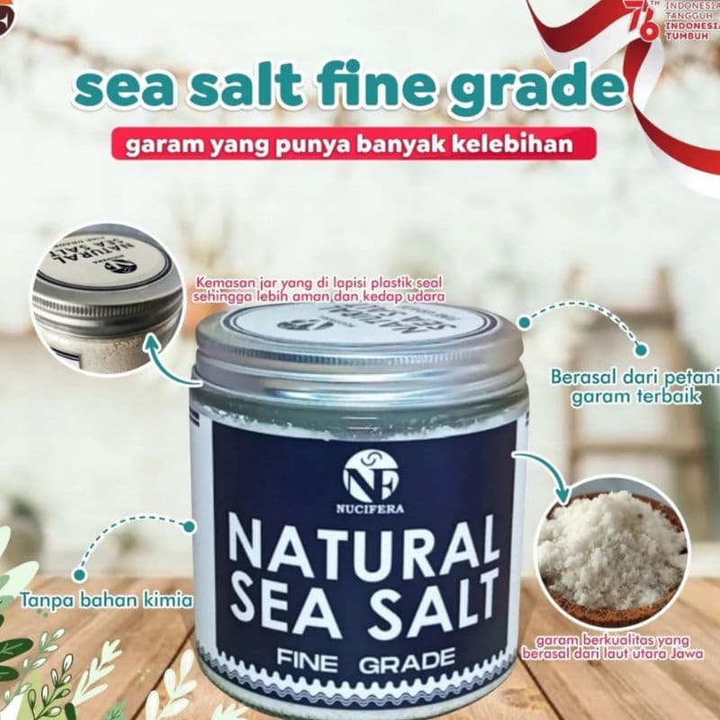 Sea Salt Garam Laut Alami Tanpa Pemutih Nucifera 500gr