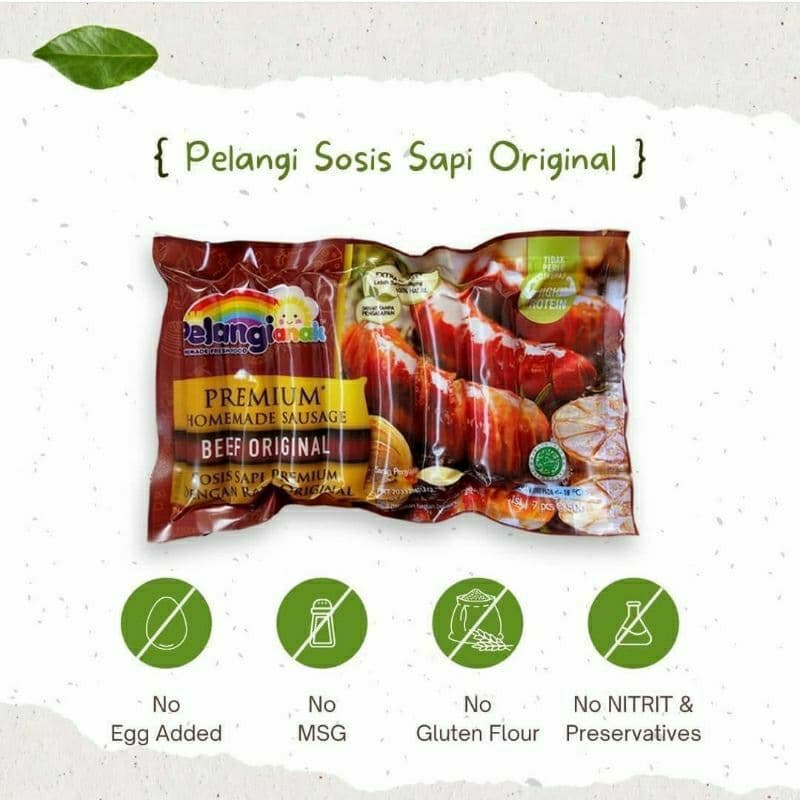 Sosis Sapi Pelangi Food 400gr Sehat Dan Pengawet