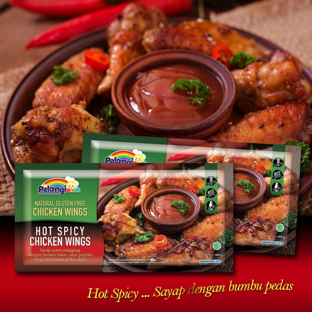 Wings Chicken Spicy Pelangi Anak Gluten Free & Egg Free