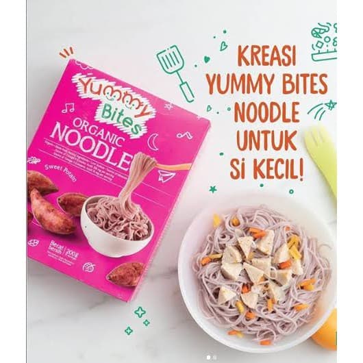 Yummy Bites Organic Noodle Mie Sehat MPASI Bayi Organik